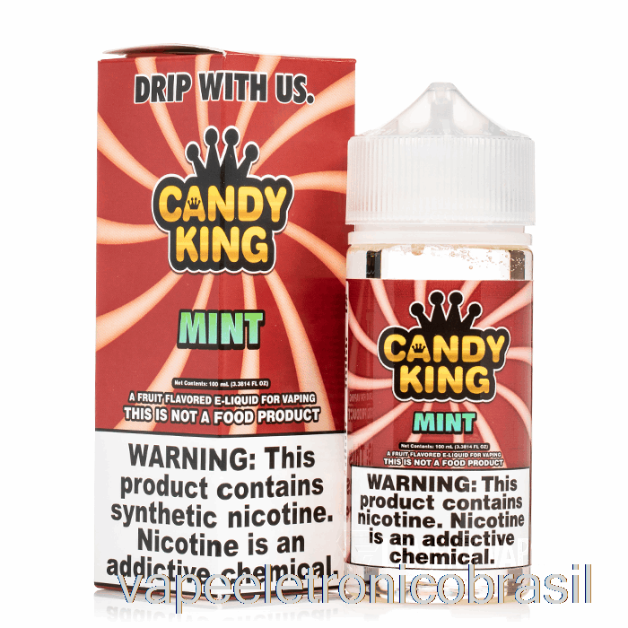 Vape Recarregável Mint - Candy King - 100ml 6mg